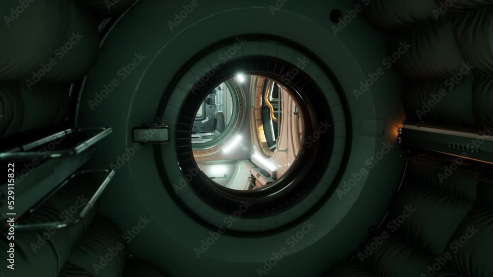 interior of futuristic internation space station interior of futuristic internation space station