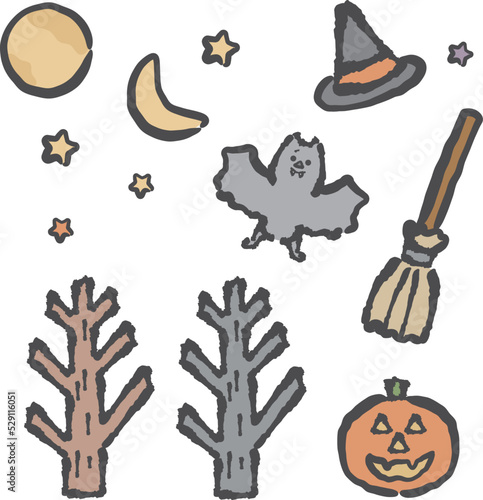 ハロウィン　素材　セット