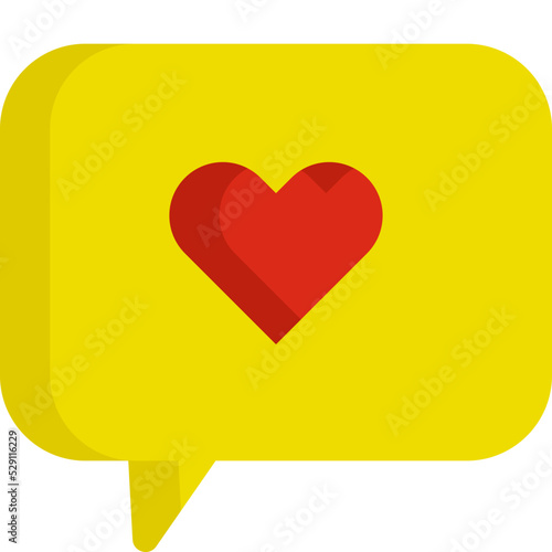 love color flat icon vector