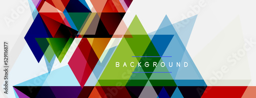 Mosaic triangles geometric background. Techno or business concept, pattern for wallpaper, banner, background, landing page