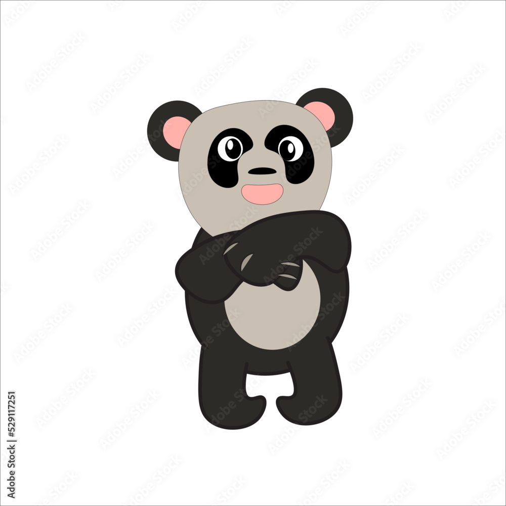 Naklejka premium panda bear