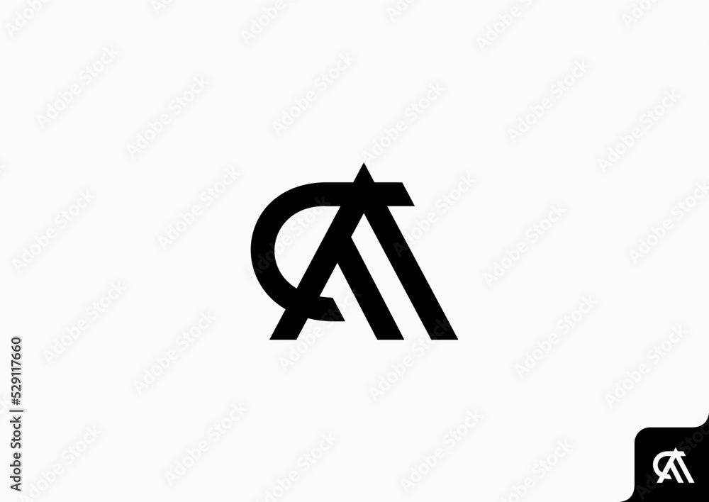 Letter AC logo design flat icon Letter AC logo design flat icon
