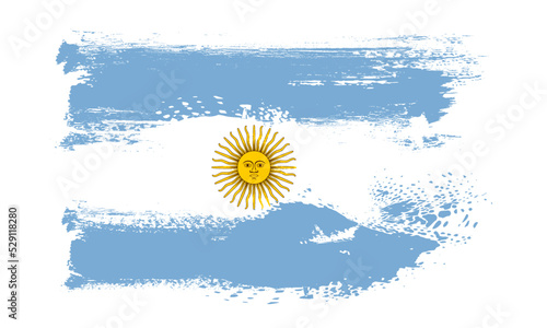 Grunge brush stroke flag of Argentina. Flag of Argentina,  brush stroke background
