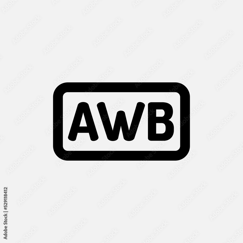 White balance icon in line style about camera, use for website mobile app presentation White balance icon in line style about camera, use for website mobile app presentation