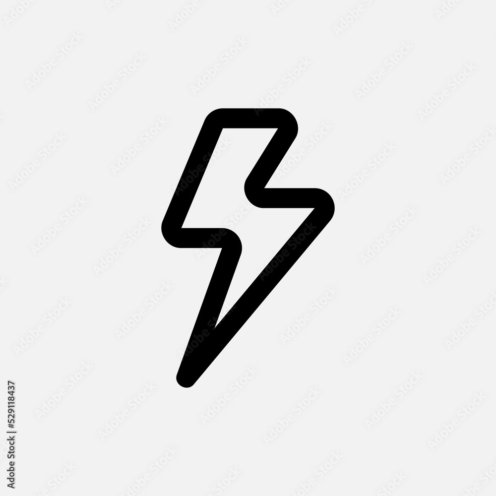 Flash icon in line style about camera, use for website mobile app presentation Flash icon in line style about camera, use for website mobile app presentation