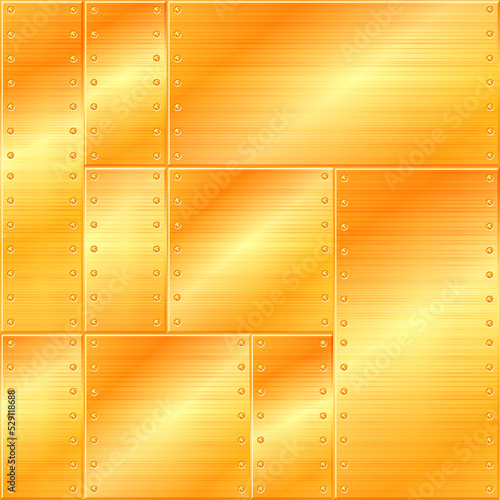 Seamless old golden or iron textured background.