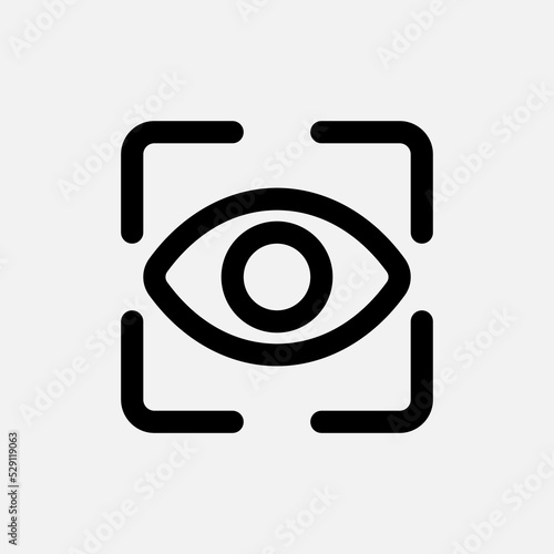 View icon in line style about camera, use for website mobile app presentation photo
