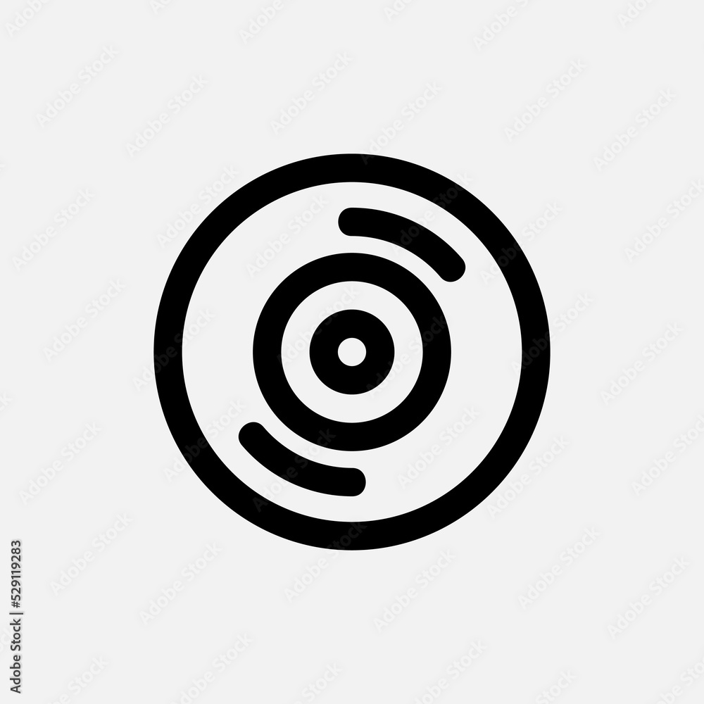 Lens icon in line style about camera, use for website mobile app presentation Lens icon in line style about camera, use for website mobile app presentation