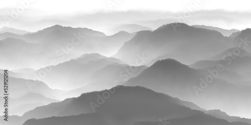 mountain landscape with clouds