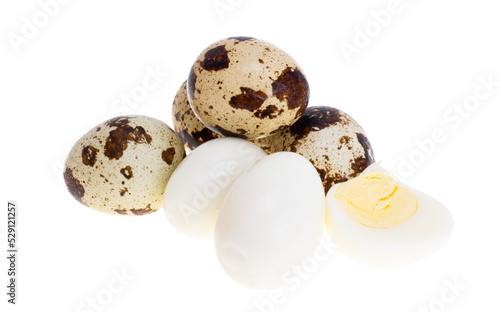 quail eggs isolated