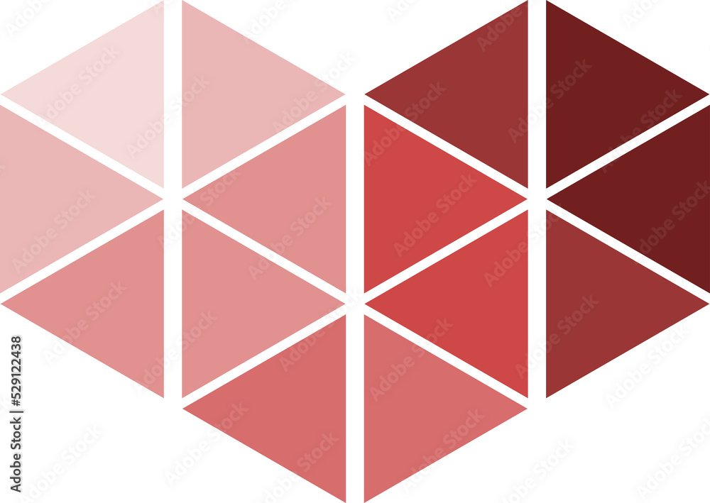 Heart shape from triangles