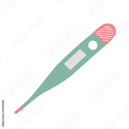 Medical thermometer on white background