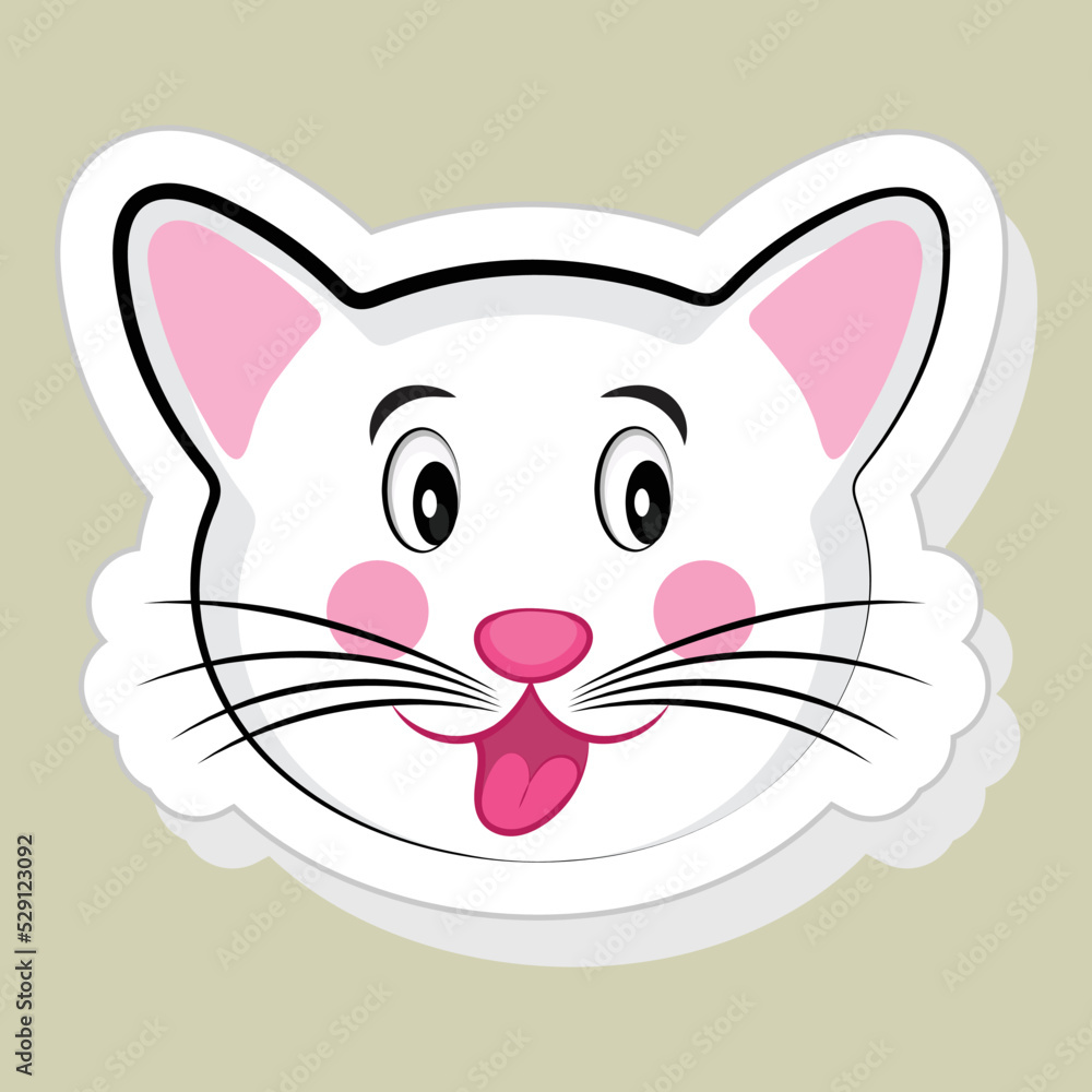 Sticker or label of Happy Cat.