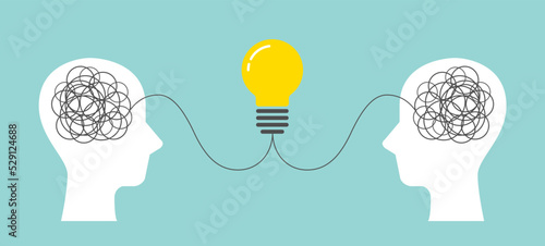 Step of problem resolve control. Understand question. Mental Problem solving, Complicated solution. Simplifying the complex. Confusion clarity. Psychotherapy, Brainstorming, Communication sign concept