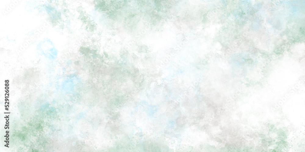 Obraz premium 物静かな雰囲気を感じるくすみグリーンの水彩背景