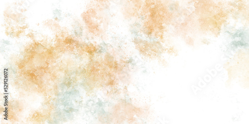 秋の哀愁を思わせるくすみオレンジの水彩背景