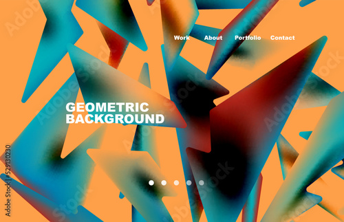 Broken pieces abstract background. Trendy background for your landing page design, concept of web page design for website and mobile website