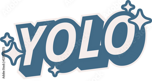 YOLO sticker photo