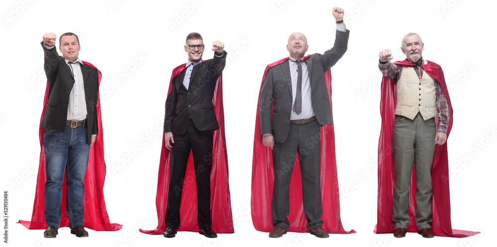 group of people in red raincoat isolated group of people in red raincoat isolated
