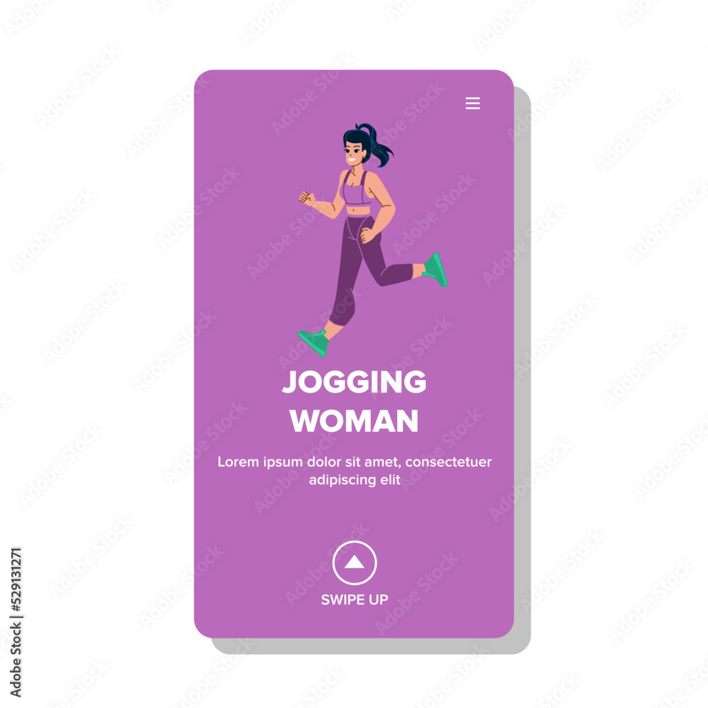 jogging woman vector. training run sport, workout runner, exercise girl, park lifestyle, fit athlete healthy jogging woman character. people flat cartoon illustration jogging woman vector. training run sport, workout runner, exercise girl, park lifestyle, fit athlete healthy jogging woman character. people flat cartoon illustration