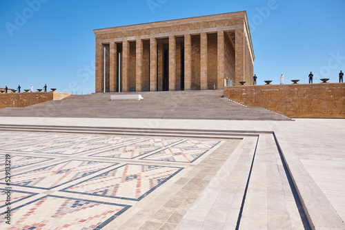 Ataturk mausoleum in Ankara. Building landmark in Turkey. Asia