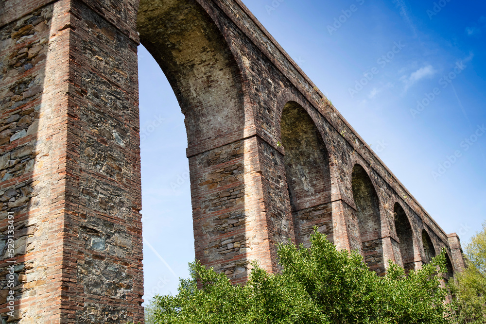 Ancient aqueduct in the province of Lucca Italy