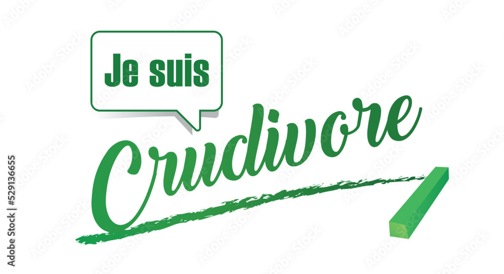Naklejka premium produit crudivore - je suis crudivore