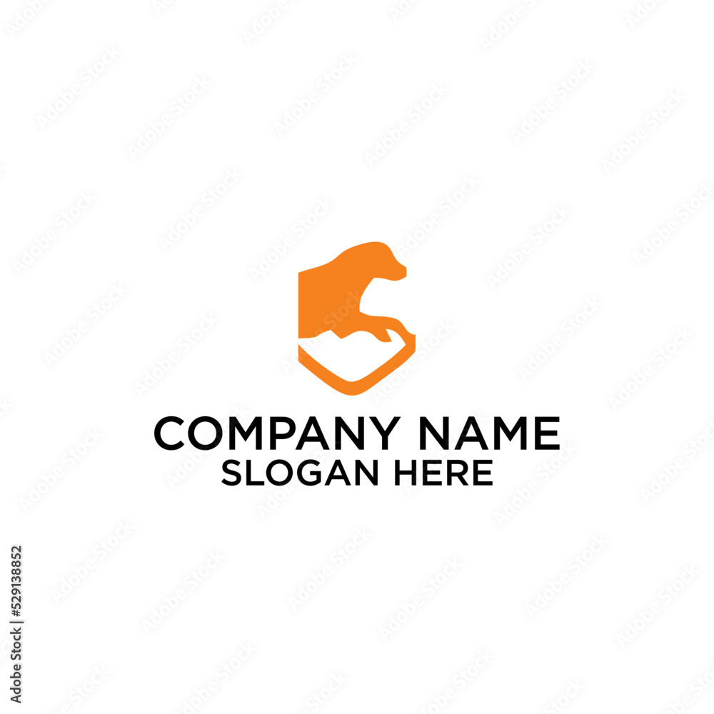 Dog logo design element premium 


