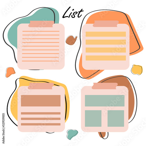 List to do with coloful background illustration