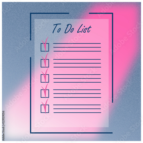 To Do List with abstract colorful background illustration