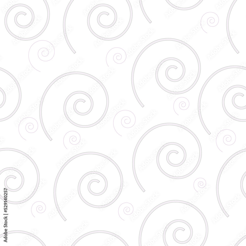 seamless pattern of small and large spirals on a light background seamless pattern of small and large spirals on a light background