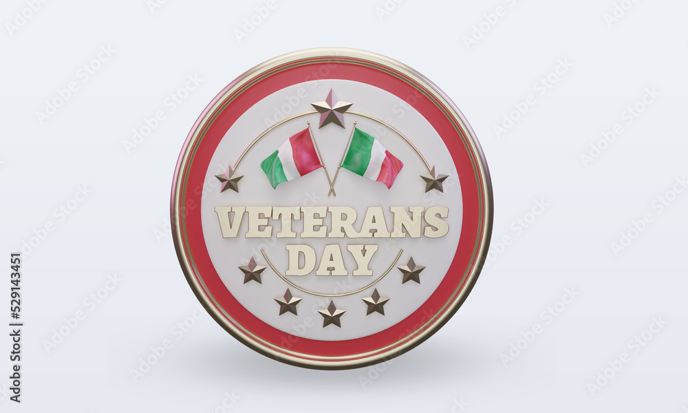 3d Veterans day Italy rendering front view 3d Veterans day Italy rendering front view