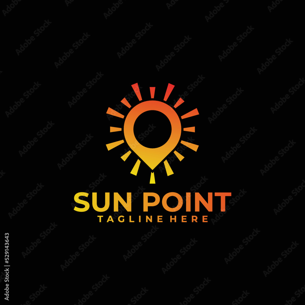 sun logo design concept, point sun logo template sun logo design concept, point sun logo template