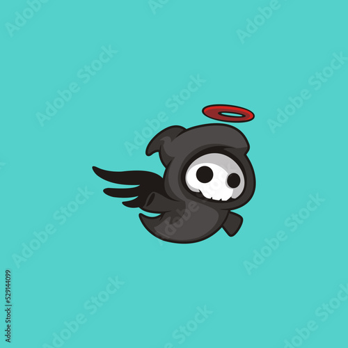 grim reaper illustration vector graphic, good for halloween icon, etc.