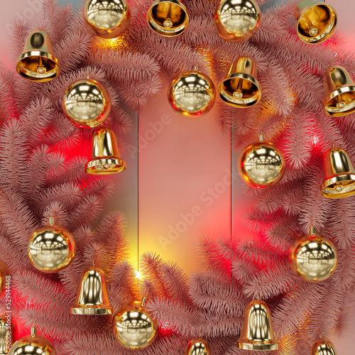 Christmas wreath hanging on...