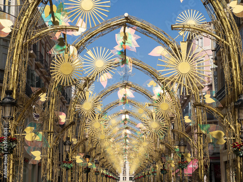 Christmas decorations in Malaga, Spain