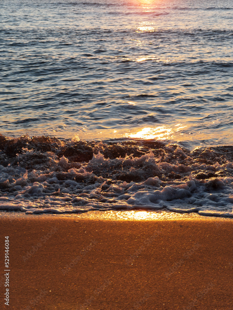 Fototapeta premium sunset or sunrise over the sea