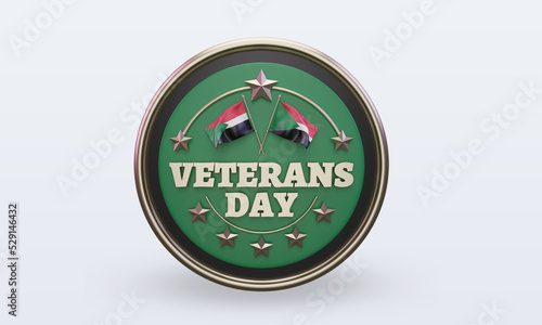 3d Veterans day Sudan rendering front view