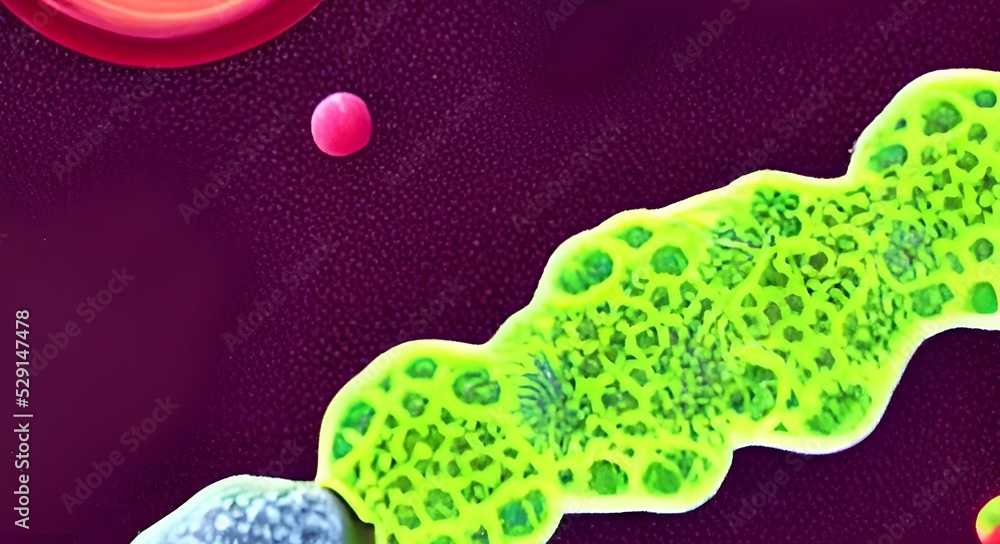 bacteria virus or germs microorganism cells. 3d rendering bacteria virus or germs microorganism cells. 3d rendering