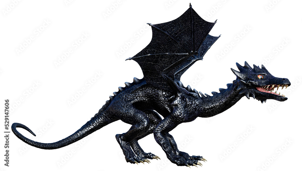 3D Rendering Fairy Tale Dragon on White 3D Rendering Fairy Tale Dragon on White