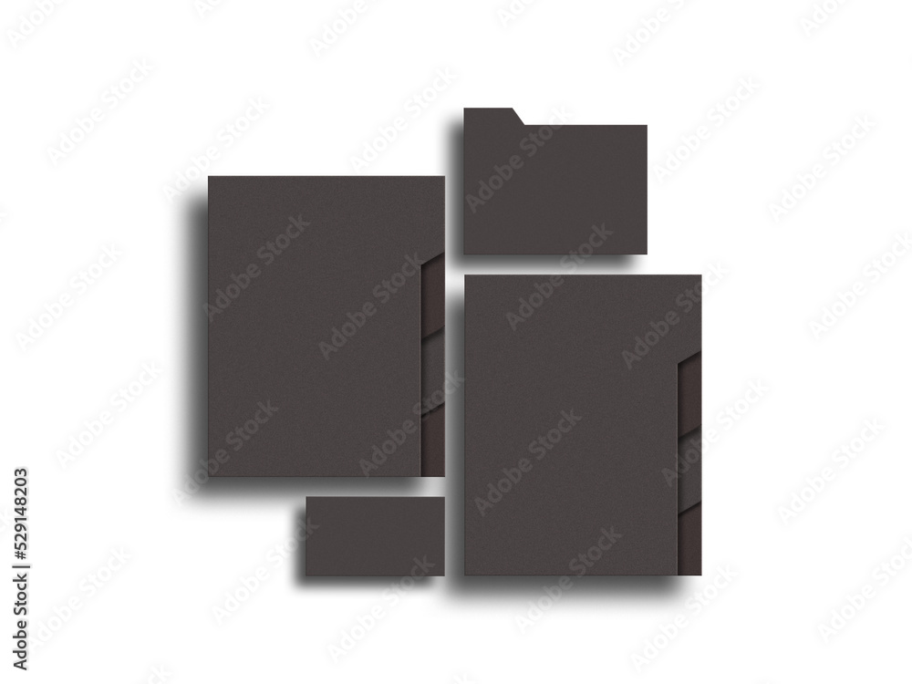 A4 paper file cover with business card mockup A4 paper file cover with business card mockup