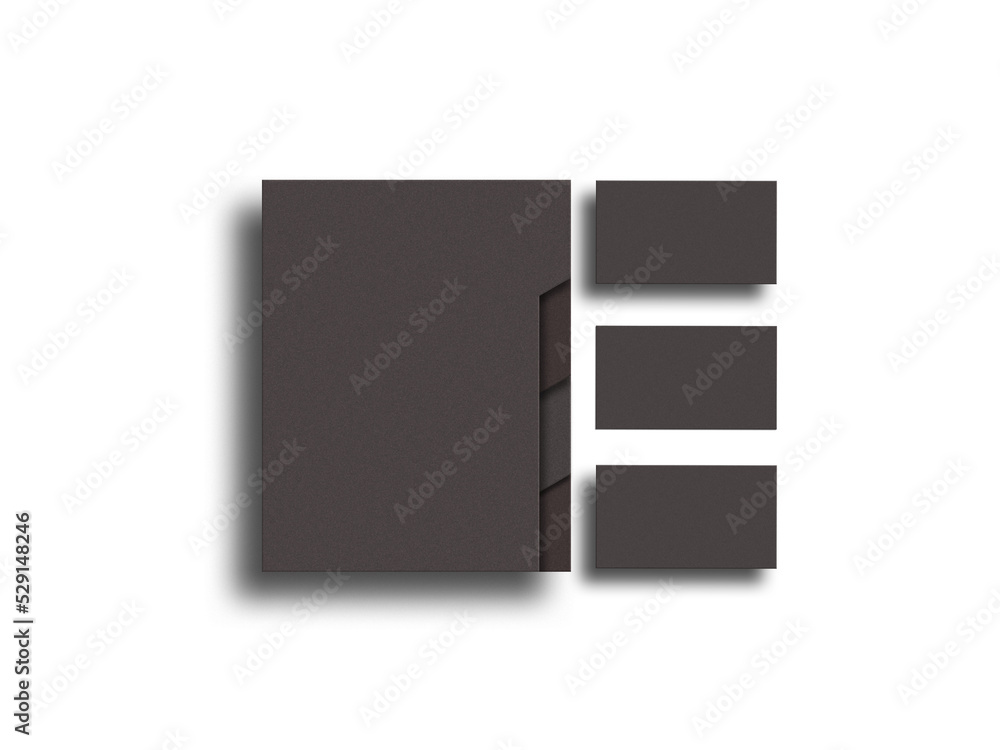 A4 paper file cover with business card mockup A4 paper file cover with business card mockup