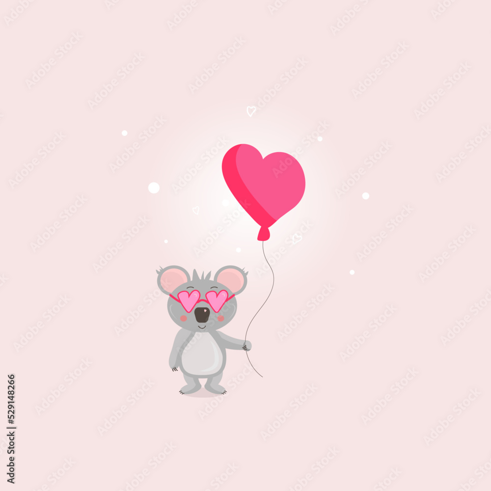 fluffy animal with hearts fluffy animal with hearts