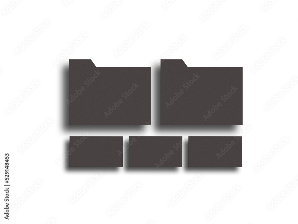 A4 paper file cover with business card mockup A4 paper file cover with business card mockup