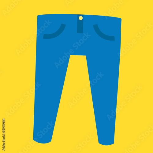 blue pants on a yellow background