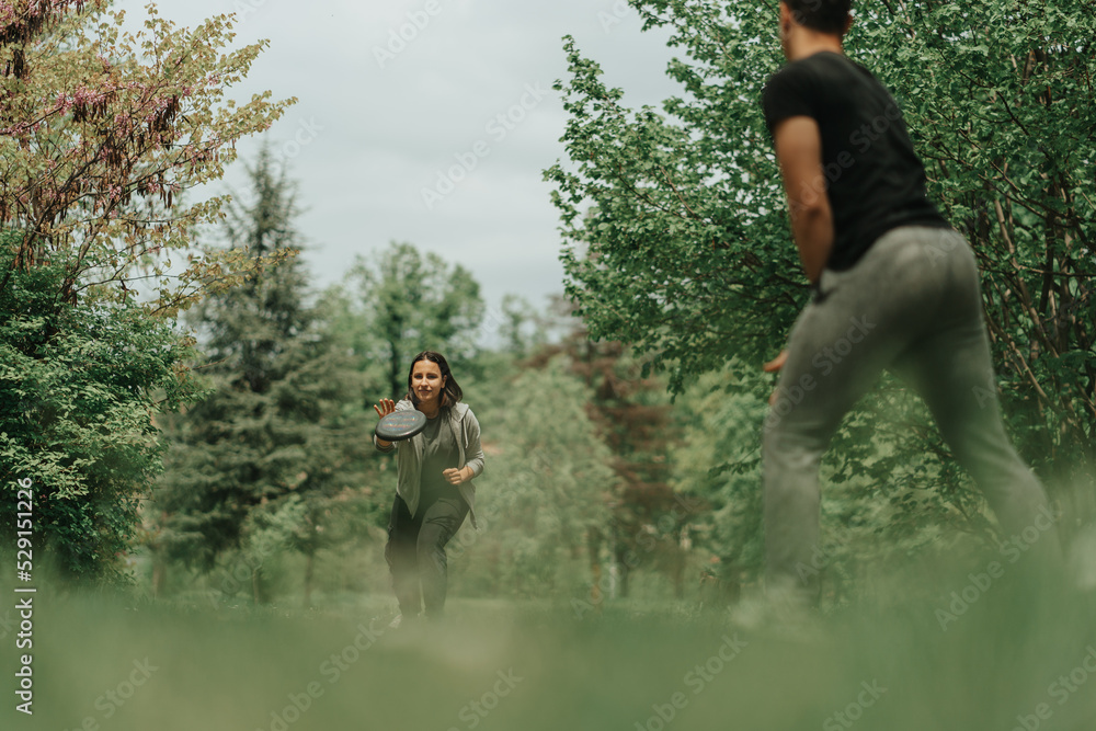 Fototapeta premium Taking the frisbee