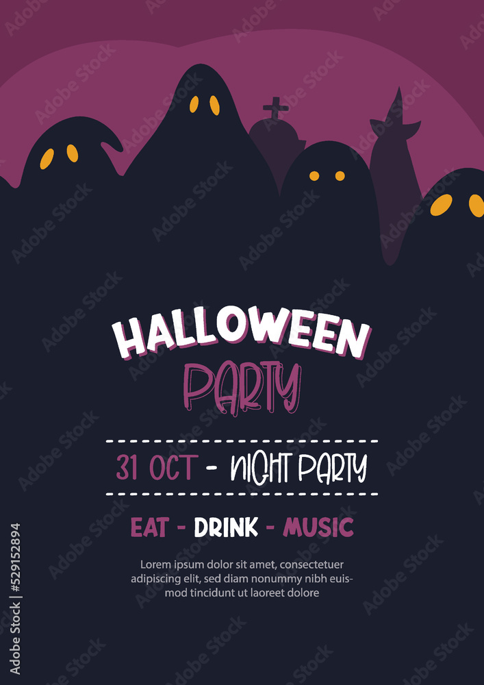 Halloween sale banner background. Halloween illustration template for poster, flyer, sale, and all design.