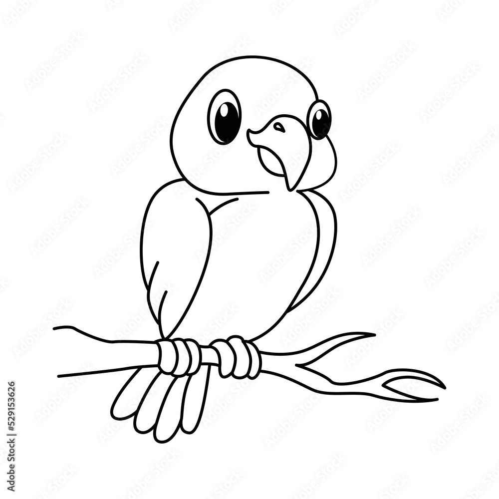 Cute bird cartoon illustration vector. Cute bird cartoon illustration vector.