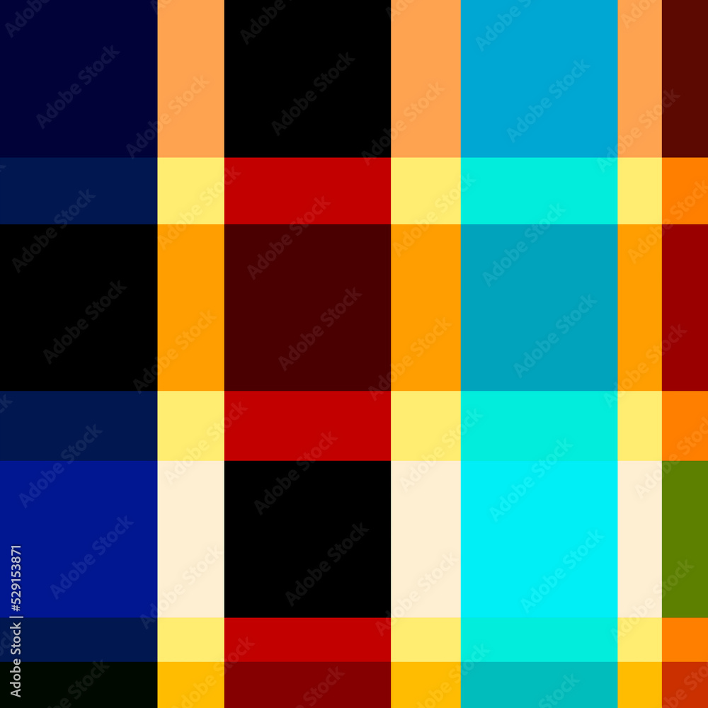 Stripe geometric multicolor plaid pattern background textile design, seamless tartan pattern
