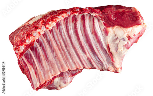Isolated png fresh raw mutton ribs meat part
